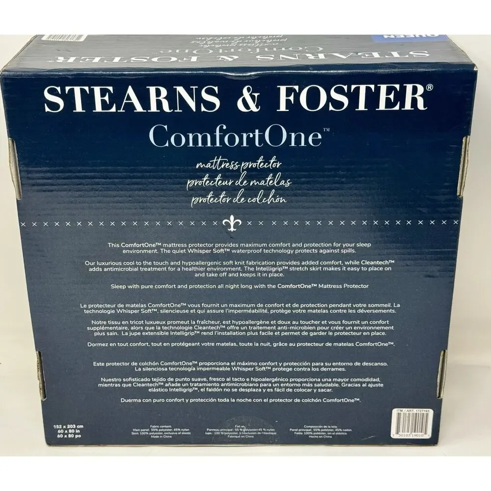 STEARNS & FOSTER- Queen- ComfortOne Waterproof Mattress Protector Antimicrobial